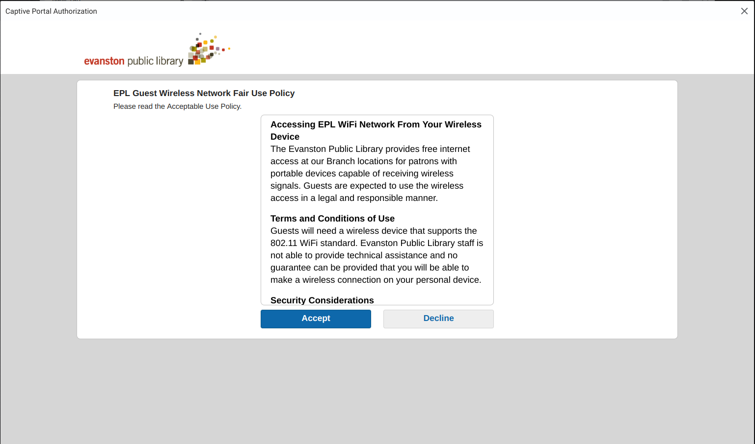 Troubleshooting Wireless Access – City Of Evanston Technology 
