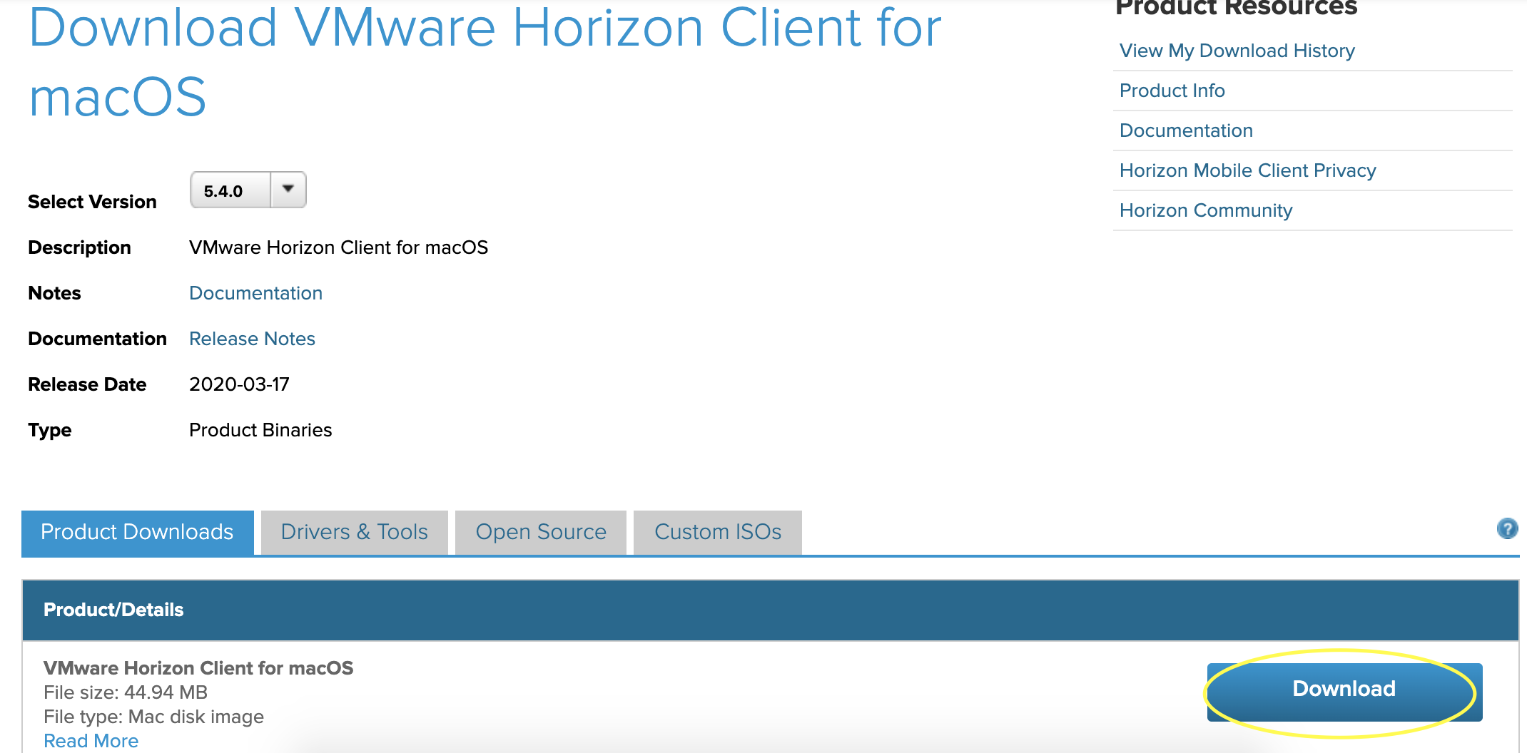 vmware horizon client mac